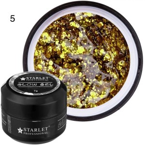Glow Gel Starlet Professional №5, 7 г золото